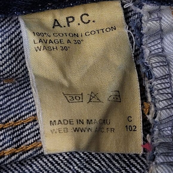 A.P.C. New Standard Classique Selvedge Men's Blue Denim Jeans Size 36x33 - Picture 10 of 10
